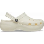 Crocs Women's Classic Platform Glitter Clog Off White Size 36 37 Enhanced Style Featuring Heightened Contoured Outsole Sparkle Design Comfortable & Stylish Footwear - Crocs