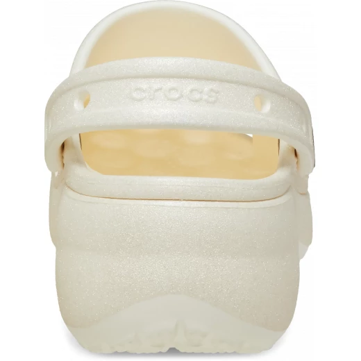 Crocs Women's Classic Platform Glitter Clog Off White 39 40: Elevated Comfort with Sparkling Style - Crocs - Image 5