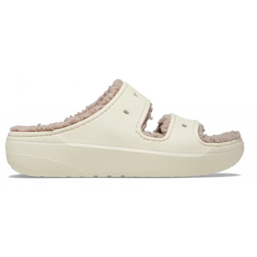 صندل كوزي كلاسيك للجنسين بيج مبطن بالفرو 37 38 أمان معزز للقدم مريح وخفيف الوزن مع إمكانية تخصيص بـ Jibbitz - Image 2