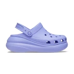 Crocs Women's Classic Crush Clog Purple Comfort Shoes Sizes 34 35 Featuring Added Height and Bold Design Perfect for Personalization with Jibbitz Holes and Pivoting Backstrap - Crocs
