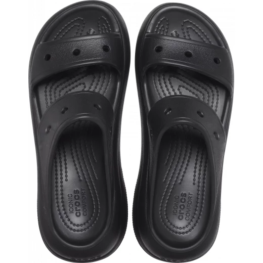 صنادل كروكس للجنسين كراش سوداء 46-47 بتصميم بحزامين ارتفاع إضافي مريحة وخفيفة الوزن إصدار 2024 جديد - كروكس - Image 15