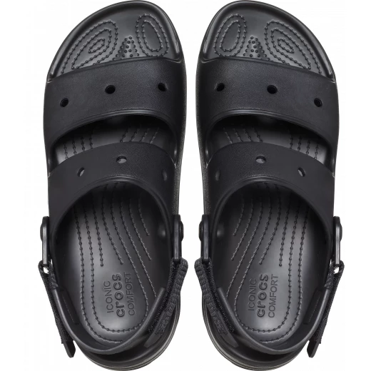 صنادل كروكس للجنسين لجميع التضاريس أسود 34 35 أحزمة قابلة للتعديل - كروكس - Image 3