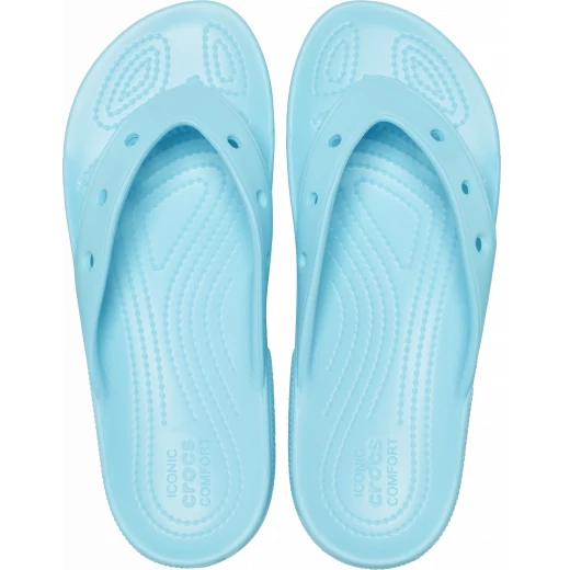 Crocs Unisex Classic Flip Sandals Blue 37 38 Lightweight Comfortable Original Design Featuring Jibbitz Charm Holes Textured Heel Croslite Foam Construction Durable Sandals - Crocs - Image 3