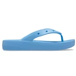 شبشب كلاسيكي للجنسين من Crocs بتصميم منصة، أزرق، مقاس 34-35، كعب مرتفع وملمس، متوافق مع زينة Jibbitz، مريح وخفيف الوزن، مثالي للصيف - كروكس