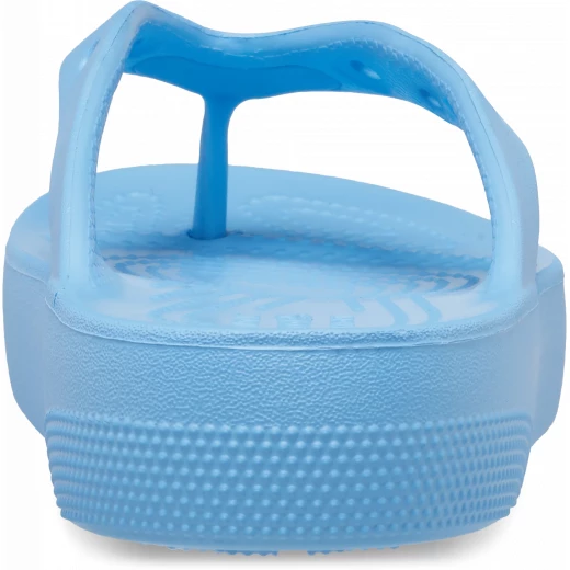شبشب كلاسيكي للجنسين بتصميم مرتفع من Crocs باللون الأزرق، يتميز بتصميم مُحسّن مع كعب مُزخرف، و6 فتحات لتعليقات Jibbitz™، متوفر بمقاس 42-43 لتوفير الراحة وخفة الوزن - كروكس - Image 5