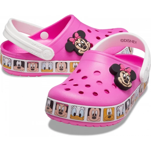 Crocs Toddlers Funlab Minnie Mouse Band Clog Pink Summer Shoes Kids Footwear Size 27-28 Disney Character Design Comfortable and Stylish - Crocs - Image 3