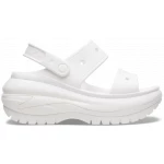 Crocs Women's Classic Mega Crush Platform Sandal White Colorway Sizes 34 35 Featuring Enhanced Rubber Tread and Jibbitz Charm Compatibility Adjustable Backstrap - Crocs