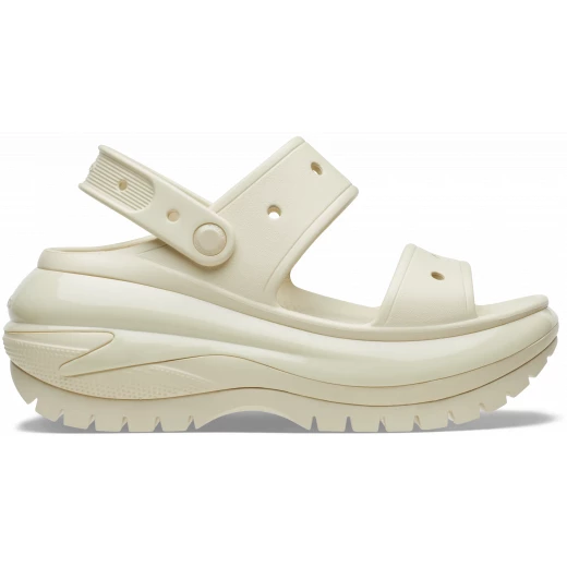 Crocs Classic Mega Crush Sandal Beige Women's Platform Sandal with Enhanced Rubber Tread and Secure Backstrap 42 43 Perfect for Personalization with Jibbitz Charms - Crocs - Image 6