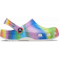 Crocs Kids Classic Spray Dye Clog Comfortable Slip On Shoes Multicolor Size 28 29