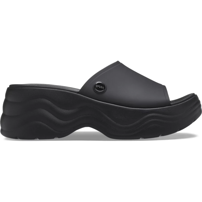 Crocs Women's Skyline Slide Sandals in Black, Sizes 37-38. Modern, Chunky Sole Design Inspired by the 90s, Comfortable for All Day and Night Wear. Metropolitan Vibes. - Crocs