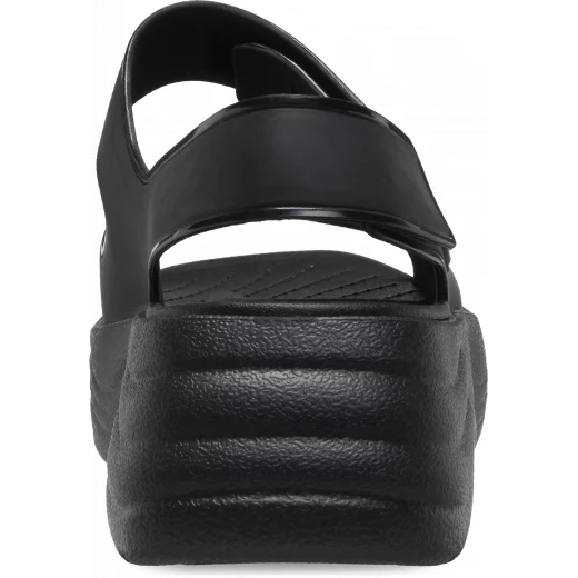 صنادل سكايلاين نسائية سوداء مقاس 41 42 نعل سميك مريحة - كروكس - Image 13
