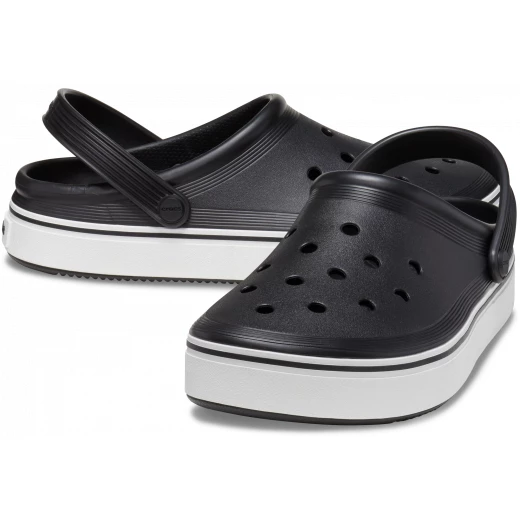 شبشب كروكس أوف كورت للجنسين أسود مريح وعصري بتصميم حذاء رياضي نعل أوسط سميك مقاسات 39 40 خفيف الوزن متين سهل الارتداء والخلع مثالي للاستخدام اليومي تصميم مميز متعدد الاستخدامات - كروكس - Image 24