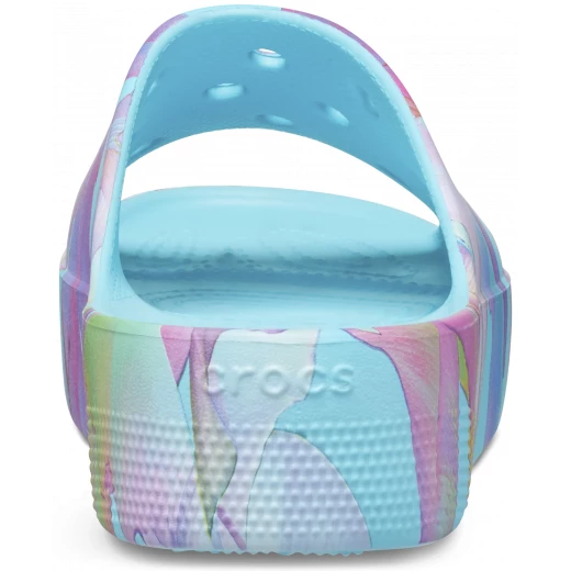 Crocs Women's Classic Platform Palm Print Slides Multicolor 39 40 - Crocs - Image 5