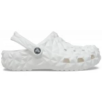 Crocs Unisex Classic Geometric Clogs White Size 45-46 Comfortable Shoes for Everyday Wear Featuring Lightweight Iconic Crocs Comfort for All Personalities, A Must Have - Crocs