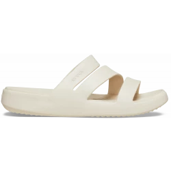 صنادل Crocs Getaway Strappy النسائية بتقنية Free Feel بلون بيج مقاس 39-40: راحة سلسة لكل مغامرة
