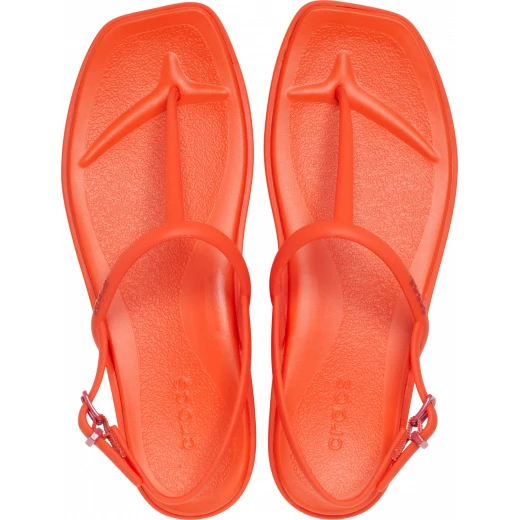 شبشب ميامي نسائي برتقالي صنادل صيفية مربعة عند الأصابع وحزام كعب قابل للتعديل مقاسات 34 35 مثالي للحفلات الشاطئية والأيام المشمسة - كروكس - Image 15
