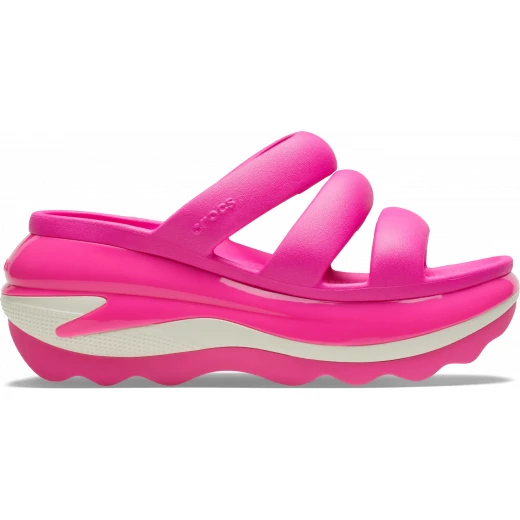 صنادل ميجا كراش النسائية بثلاثة أشرطة من Crocs، تصميم وردي عصري بنعل مرتفع، ميزات مقاومة للانزلاق، مقاسات 36-37، لمظهر أنيق ومميز - كروكس - Image 10