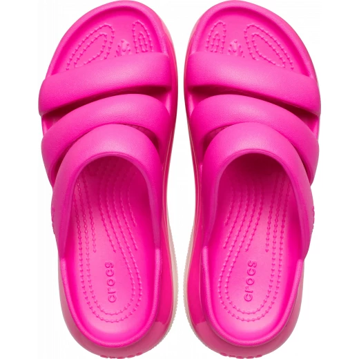 صنادل ميجا كراش النسائية بثلاثة أشرطة من Crocs، تصميم وردي عصري بنعل مرتفع، ميزات مقاومة للانزلاق، مقاسات 36-37، لمظهر أنيق ومميز - كروكس - Image 3