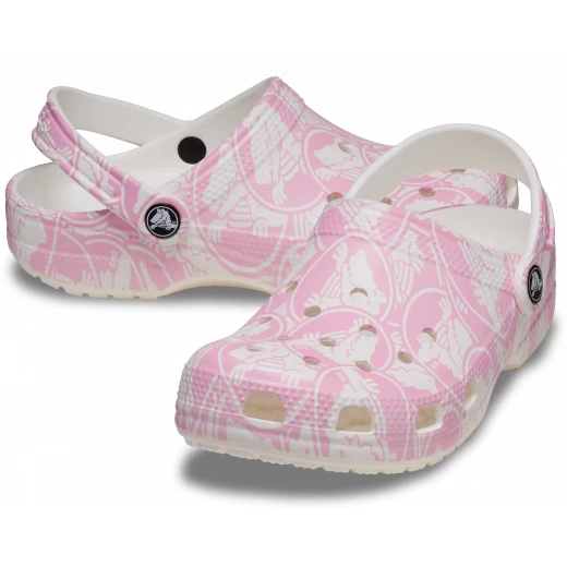 Crocs Toddlers Classic Duke Print Clog Pink with Fun Crocodile Graphic Design Sizes 20 21 Comfortable Lightweight Clogs for Little Feet - Crocs - Image 4