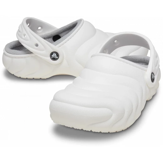 شبشب كروكس للجنسين كلاسيك مبطن أوفر باف أبيض 36 37 أحذية مريحة بنسيج منفوخ مدمج بطانة صوف خفيف الوزن بتقنية Croslite مثالي للارتداء في المنزل أو المدينة - كروكس - Image 7
