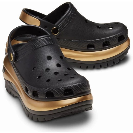 Crocs Unisex Mega Crush Metallic Clog Multicolor with Bold Metallic Midsole and Customizable Jibbitz 46 47, Comfortable Slipon Shoes - Crocs - Image 17