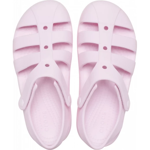 Toddlers Classic Fisherman Sandals Pink 27 28 Adjustable Secure Comfort for Playground Pool Playtime Toddler Footwear - Crocs - Image 4