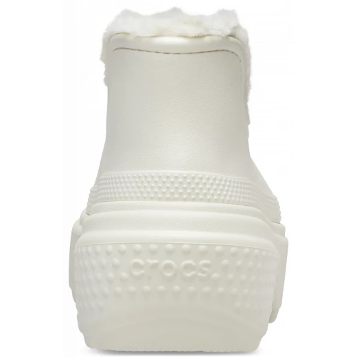 Crocs Women's Stomp Lined Shorty Boots White: Exaggerated Lug Sole, Warm Fuzzy Lining, Short Ankle Height, Dual Crocs Comfort, Sizes 39 40, Comfortable and Stylish Winter Boots - Crocs - Image 5