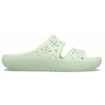 Crocs Women's Classic Floral Cutout Sandals in Light Green, Sizes 38-39: Lightweight and Comfortable with a Fun, Floral Design. Personalize with Jibbitz Charms for a Unique Look! - Crocs