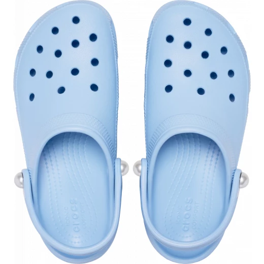 Classic Women's Platform Clogs Pearl Blue 34 35 Comfortable Elevated Sole - Crocs - Image 4
