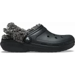 Crocs Unisex Classic Fleece Lined Clog Black for Men and Women Sizes 41 42 Warm Comfortable Indoor Outdoor Slippers with Pivoting Heel Strap Lightweight Croslite Foam Construction - Crocs