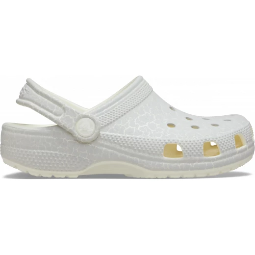 شبشب كروكس كلاسيك للاطفال بتصميم متصدع متوهج باللون الرمادي، مقاس 34-35، تصميم مريح وخفيف الوزن مع فتحات تهوية لتهوية القدمين، مثالي للأطفال - كروكس - Image 2