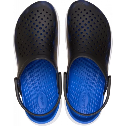 Crocs Unisex InMotion Micro Geo Clog with LiteRide Foam and Free Feel Technology, Providing Enhanced Comfort and Casual Style, Size 42-43, Black Color - Crocs - Image 4