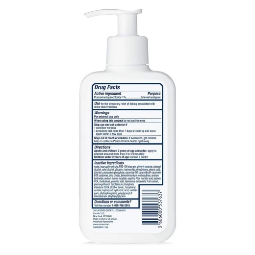 CeraVe Itch Relief Moisturizing Lotion 8 Ounce for Fast Itch Relief, Featuring Pramoxine Hydrochloride, Soothes Skin Irritations, Sunburn, and Bug Bites, Dermatologist Recommended 237 ml - CeraVe - Image 2