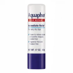 Aquaphor Lip Repair Stick, Fragrance Free, Moisturizes, Soothes, Protects Dry Lips 4.8 g