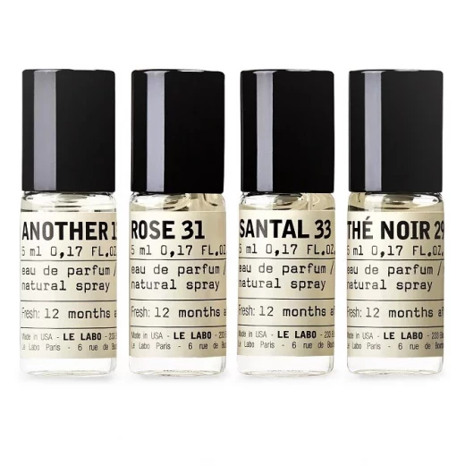 مجموعة اكتشاف عطور لو لابو المميزة للرجال والنساء، تحتوي على 4 عطور فاخرة بحجم 5 مل لكل عبوة، مثالية للتجربة والسفر واكتشاف رائحة مفضلة جديدة، تصميم أنيق يعكس الفخامة والجودة لعشاق العطور مجموعة اكتشاف عطور لو لابو المميزة للرجال والنساء، تحتوي على 4 عطور فاخرة بحجم 5 مل لكل عبوة، مثالية للتجربة والسفر واكتشاف رائحة مفضلة جديدة، تصميم أنيق يعكس الفخامة والجودة لعشاق العطور