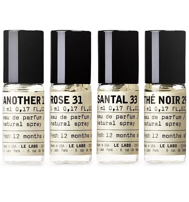 مجموعة اكتشاف عطور لو لابو المميزة للرجال والنساء، تحتوي على 4 عطور فاخرة بحجم 5 مل لكل عبوة، مثالية للتجربة والسفر واكتشاف رائحة مفضلة جديدة، تصميم أنيق يعكس الفخامة والجودة لعشاق العطور