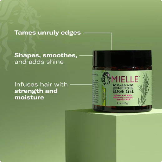 Mielle Organics Rosemary Mint Edge Control Gel, Strong Hold, 2 Fl Oz - Mielle Organics - Image 5