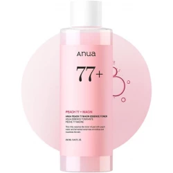 تونر Anua Peach 77 Niacin Essence 250 مل، تونر الوجه الكوري المشرق لبشرة زجاجية