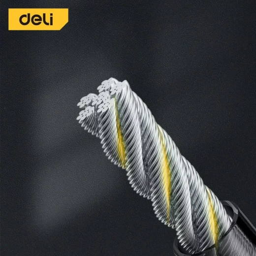 قفل دراجة هوائية ديلي بمفتاح DL508042، 47 سم، مضاد للسرقة، كابل فولاذي متين - ديلي - Image 3