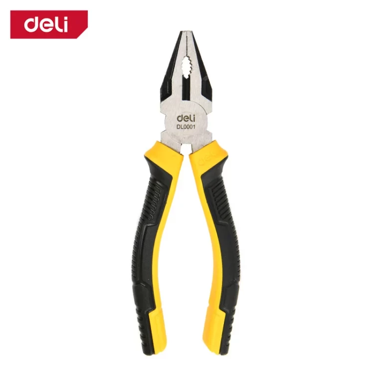 Deli 6 Inch Pliers EDL0001, Durable Carbon Steel, Ergonomic Grip, Hand Tool - Deli