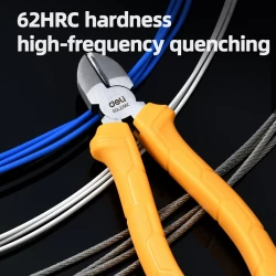 Deli EDL2206C 160mm Cutting Pliers for Electrical Work and General Applications, High Carbon Steel Construction, Ergonomic Handle Design for Comfortable Grip and Precision