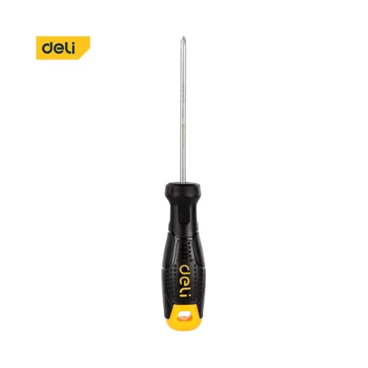 Deli Phillips Comfort Handle Screwdriver PH0x75mm for Electronics and Small Fasteners