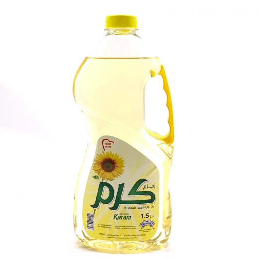 Karam Sunflower Cooking Oil 1.3 Liter Bottle for All Your Culinary Needs, Rich in Vitamin E and Healthy Fats, Perfect for Frying, Baking, and Sautéing Dishes, Pack of 1 Karam Sunflower Cooking Oil 1.3 Liter Bottle for All Your Culinary Needs, Rich in Vitamin E and Healthy Fats, Perfect for Frying, Baking, and Sautéing Dishes, Pack of 1