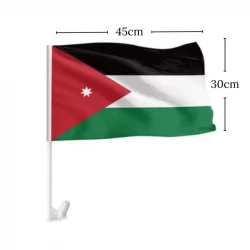 ملصق سيارة علم الأردن 30 سم × 45 سم نابض بالحياة ومتين للعرض على المركبات