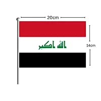 علم العراق على عصا 14 سم × 20 سم خفيف الوزن ومتين للاحتفالات والمناسبات علم العراق على عصا 14 سم × 20 سم خفيف الوزن ومتين للاحتفالات والمناسبات