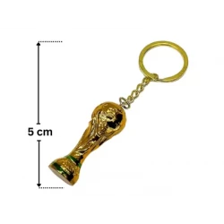 World Cup Football Trophy Keychain 5cm Mini Replica Collectible Accessory for Fans
