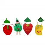 مجموعة تنكرية مرحة بالفواكه فراولة 3-5 سنوات