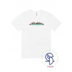 Skyline Kids T-Shirt White Printed with The Hashemite Kingdom of Jordan Design, Perfect for Independence Day Celebrations & National Occasions, Available in Sizes 0-1 Years