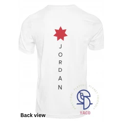 Jordan Brand Kids T Shirt with Jordan Star Design on Back, White Cotton Tee, Premium Turkish Quality, Available for Ages 0 1 Year Olds, Soft and Comfortable for Everyday Wear