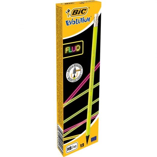 أقلام رصاص Bic Evolution Fluo HB سداسية الشكل 12 قطعة أقلام ملونة متعددة الاستخدامات للمدرسة والمكتب أقلام جرافيت متينة ومقاومة للكسر في علبة مجموعة مريحة أقلام رصاص Bic Evolution Fluo HB سداسية الشكل 12 قطعة أقلام ملونة متعددة الاستخدامات للمدرسة والمكتب أقلام جرافيت متينة ومقاومة للكسر في علبة مجموعة مريحة